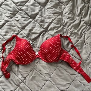 Maidenform Red and White Polka-Dotted Bra 38D